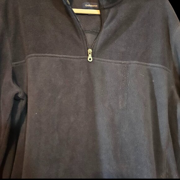 Croft & Barrow Navy Blue Quarter Zip Fleece Pullover Size XL - Picture 2 of 5